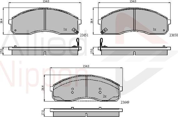 Comline ADB3968 - Brake Pad Set, disc brake autospares.lv