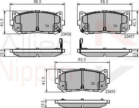 Comline ADB3906 - Brake Pad Set, disc brake autospares.lv