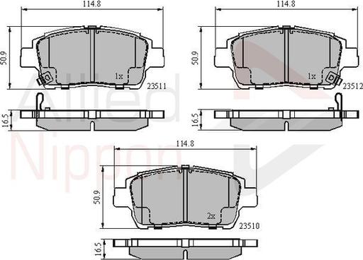 Comline ADB3901 - Brake Pad Set, disc brake autospares.lv