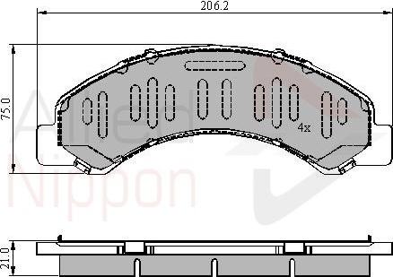 Comline ADB3918 - Brake Pad Set, disc brake autospares.lv