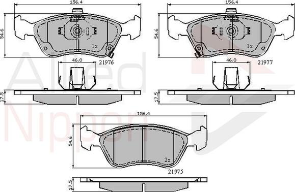 Comline ADB3450 - Brake Pad Set, disc brake autospares.lv