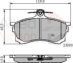 Comline ADB3452 - Brake Pad Set, disc brake autospares.lv