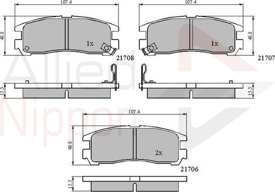 Comline ADB3468 - Brake Pad Set, disc brake autospares.lv