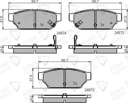 Comline ADB3405 - Brake Pad Set, disc brake autospares.lv