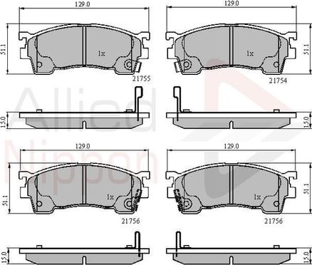 Comline ADB3510 - Brake Pad Set, disc brake autospares.lv