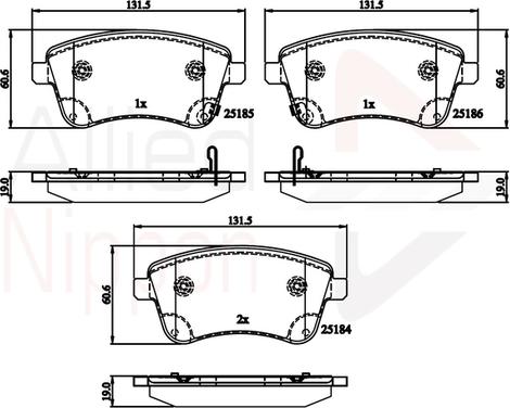 Comline ADB36047 - Brake Pad Set, disc brake autospares.lv