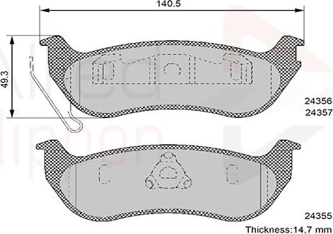 Comline ADB36087 - Brake Pad Set, disc brake autospares.lv