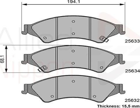 Comline ADB36105 - Brake Pad Set, disc brake autospares.lv