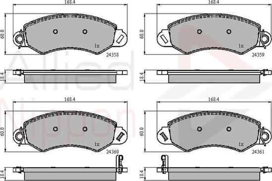 Comline ADB31544 - Brake Pad Set, disc brake autospares.lv