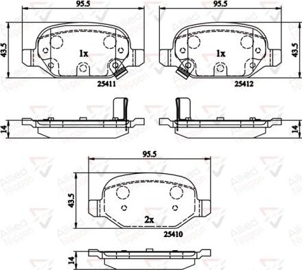 Comline ADB31559 - Brake Pad Set, disc brake autospares.lv