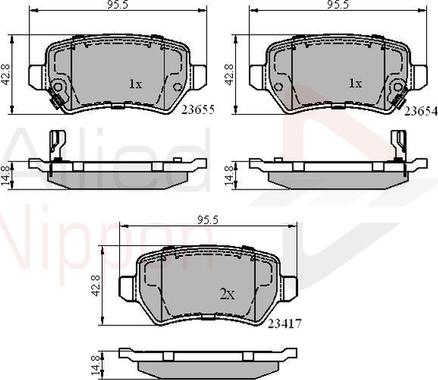 Comline ADB31551 - Brake Pad Set, disc brake autospares.lv