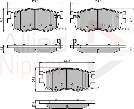 Comline ADB31519 - Brake Pad Set, disc brake autospares.lv