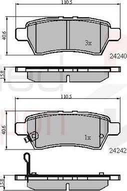 Comline ADB31518 - Brake Pad Set, disc brake autospares.lv