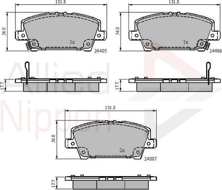 Comline ADB31586 - Brake Pad Set, disc brake autospares.lv