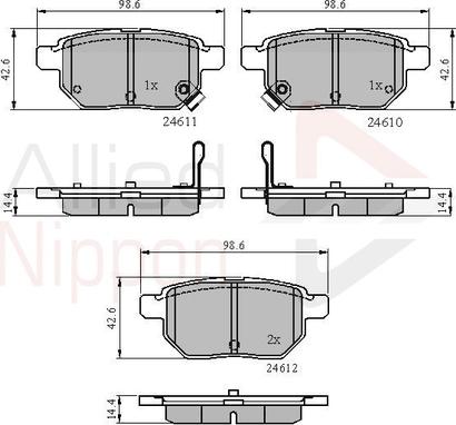 Comline ADB31579 - Brake Pad Set, disc brake autospares.lv