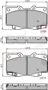 Comline ADB31574 - Brake Pad Set, disc brake autospares.lv