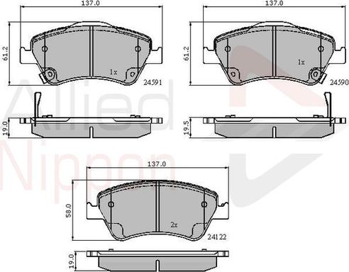 Comline ADB31576 - Brake Pad Set, disc brake autospares.lv