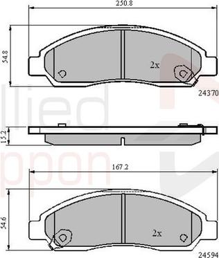 Comline ADB31573 - Brake Pad Set, disc brake autospares.lv