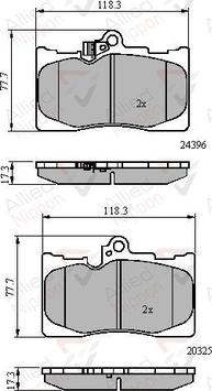 Comline ADB31605 - Brake Pad Set, disc brake autospares.lv