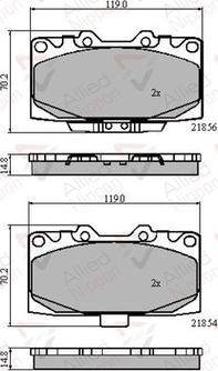 Comline ADB31614 - Brake Pad Set, disc brake autospares.lv