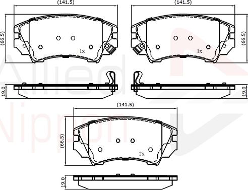 Comline ADB31680 - Brake Pad Set, disc brake autospares.lv