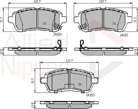 Comline ADB31620 - Brake Pad Set, disc brake autospares.lv