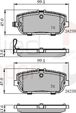 Comline ADB31627 - Brake Pad Set, disc brake autospares.lv