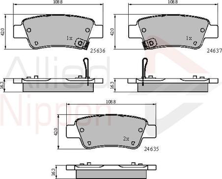 Comline ADB31674 - Brake Pad Set, disc brake autospares.lv