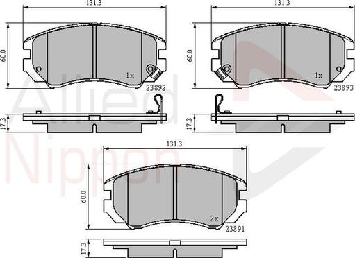 Comline ADB31196 - Brake Pad Set, disc brake autospares.lv