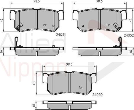 Comline ADB31192 - Brake Pad Set, disc brake autospares.lv