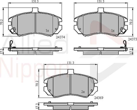 Comline ADB31197 - Brake Pad Set, disc brake autospares.lv