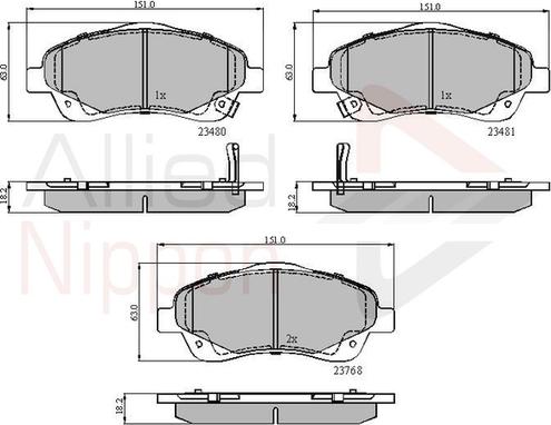 Comline ADB31140 - Brake Pad Set, disc brake autospares.lv