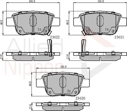 Comline ADB31141 - Brake Pad Set, disc brake autospares.lv