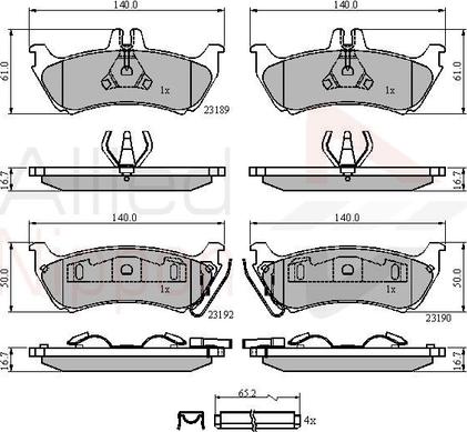 Comline ADB31148 - Brake Pad Set, disc brake autospares.lv