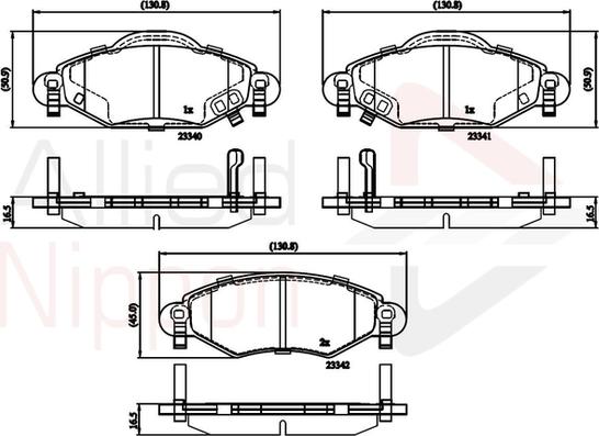 Comline ADB31152 - Brake Pad Set, disc brake autospares.lv