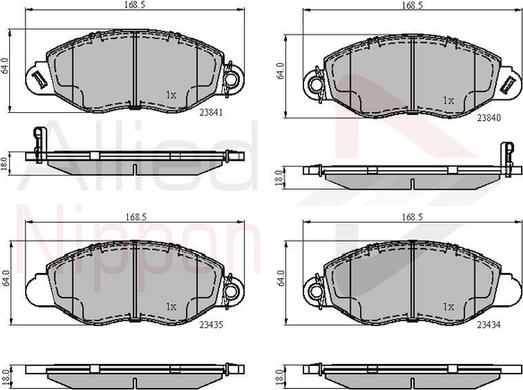 Comline ADB31107 - Brake Pad Set, disc brake autospares.lv