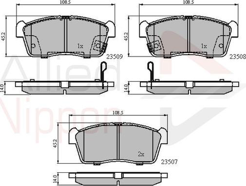 Comline ADB31113 - Brake Pad Set, disc brake autospares.lv