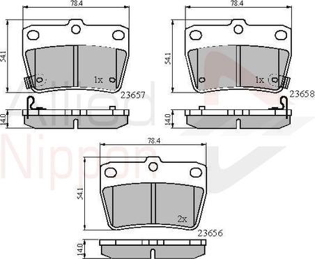 Comline ADB31134 - Brake Pad Set, disc brake autospares.lv