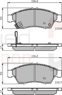 Comline ADB31125 - Brake Pad Set, disc brake autospares.lv