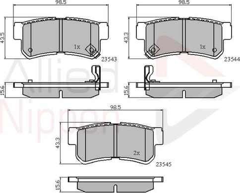 Comline ADB31126 - Brake Pad Set, disc brake autospares.lv