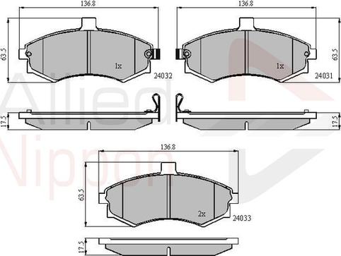 Comline ADB31176 - Brake Pad Set, disc brake autospares.lv