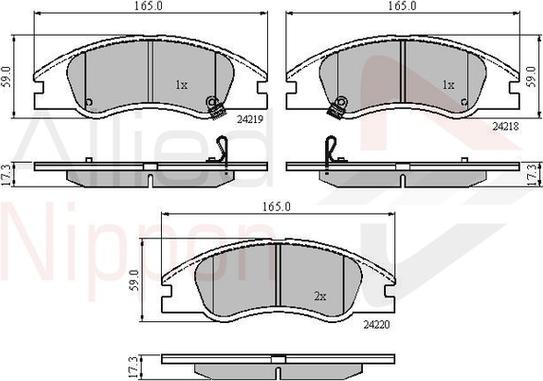 Comline ADB31321 - Brake Pad Set, disc brake autospares.lv