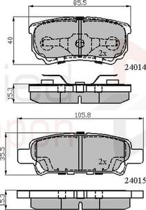 Comline ADB31290 - Brake Pad Set, disc brake autospares.lv