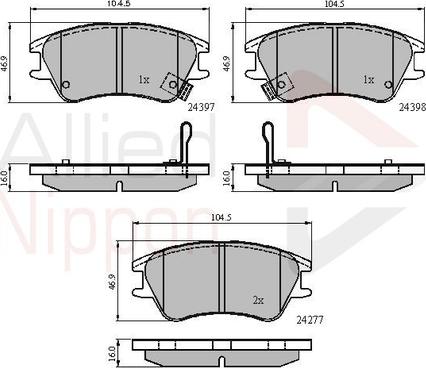 Comline ADB31298 - Brake Pad Set, disc brake autospares.lv