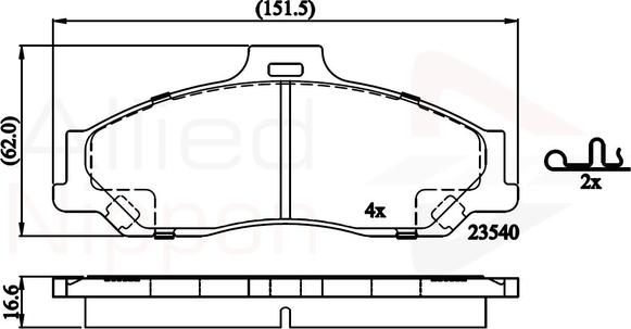 Comline ADB31245 - Brake Pad Set, disc brake autospares.lv