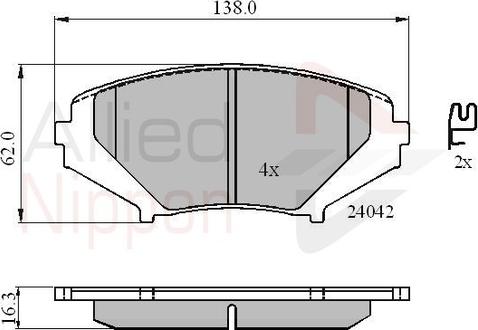 Comline ADB31246 - Brake Pad Set, disc brake autospares.lv