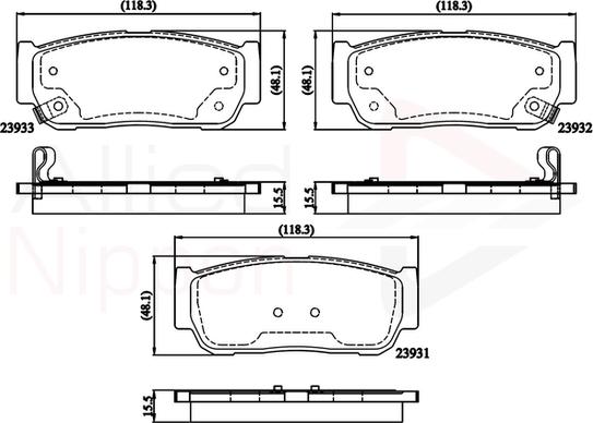 Comline ADB31218 - Brake Pad Set, disc brake autospares.lv