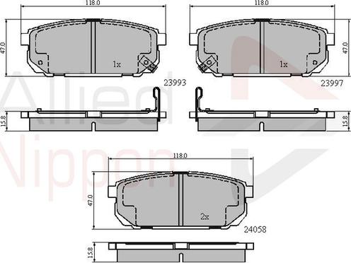 Comline ADB31288 - Brake Pad Set, disc brake autospares.lv