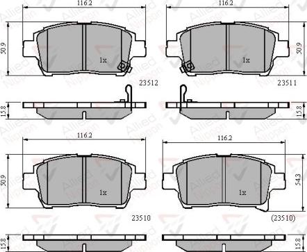 LPR 5P1602 - Brake Pad Set, disc brake autospares.lv