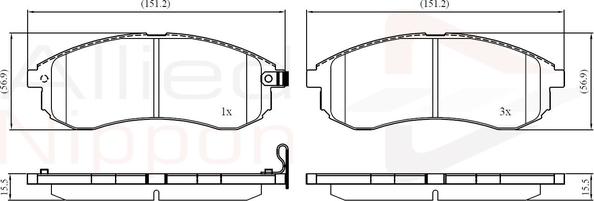 Comline ADB31749 - Brake Pad Set, disc brake autospares.lv